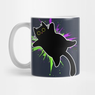 Funky Paint Explosion by Black Cat Mug